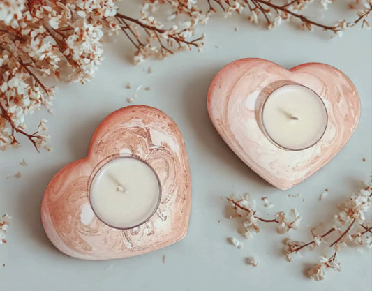 Heart of Stone Holder & Tea Light Set
