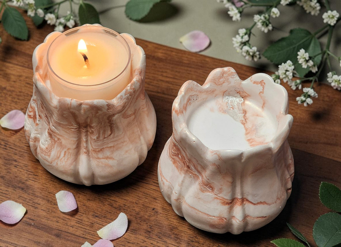Marbled Tulip Stone Holder